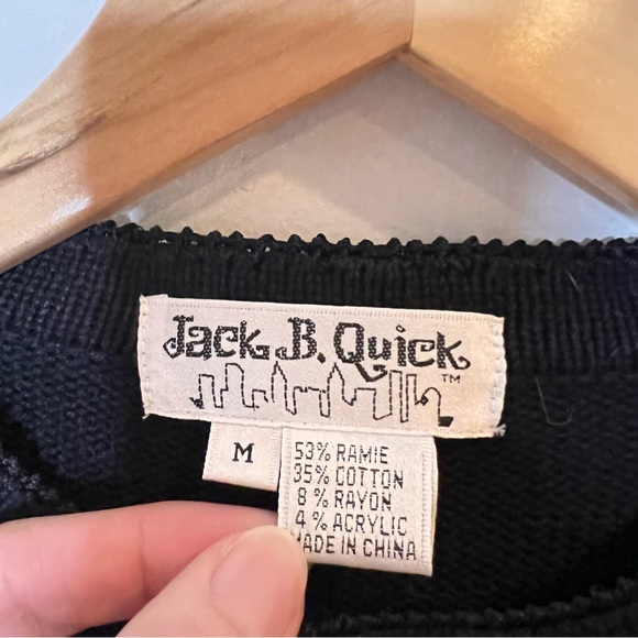 VINTAGE | rare star print sequin maximalism knit cardigan sweater - Picture 8 of 10